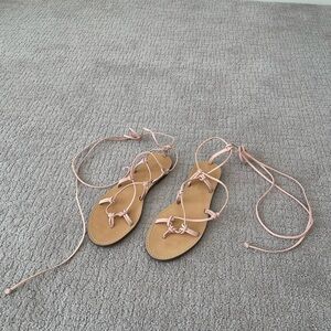 Madewell Pink Strappy Sandals